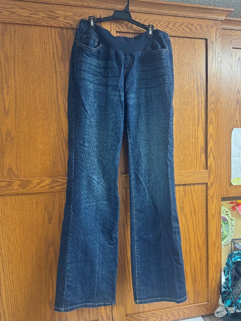 Motherhood Maternity Banded Waist Blue Jeans